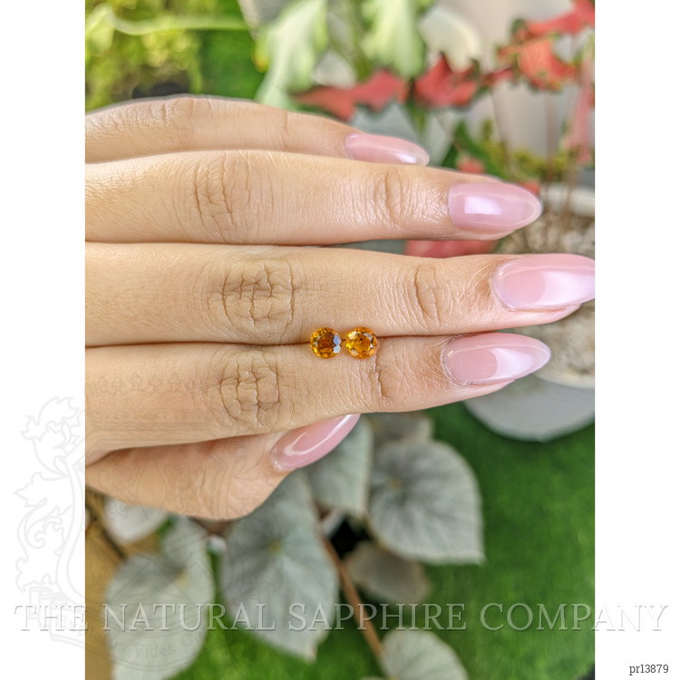 0.97 Ct.Tw. Orangish Yellow Madeira Citrine Pair from Brazil