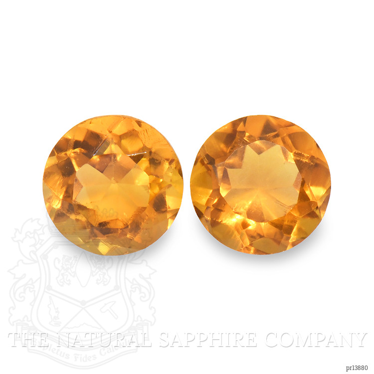 0.93 Ct.Tw. Yellowish Orange Madeira Citrine Pair from Brazil