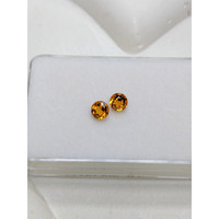 0.93 Ct.Tw.Total Carat Weight Yellowish Orange Madeira Citrine Pair from Brazil Life Style