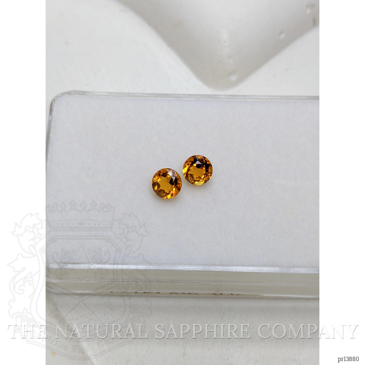 0.93 Ct.Tw. Yellowish Orange Madeira Citrine Pair from Brazil