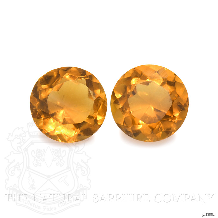 0.89 Ct.Tw. Yellowish Orange Madeira Citrine Pair from Brazil