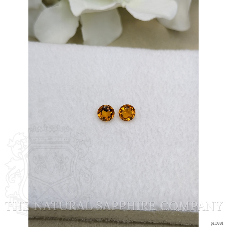 0.89 Ct.Tw. Yellowish Orange Madeira Citrine Pair from Brazil