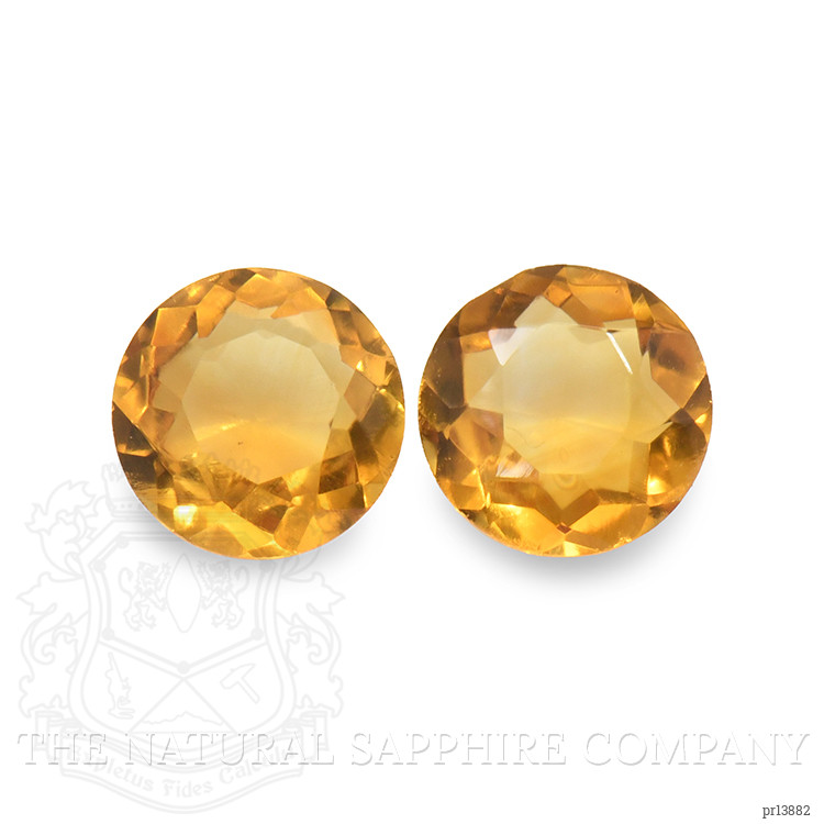 0.81 Ct.Tw. Orangish Yellow Madeira Citrine Pair from Brazil