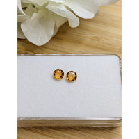 0.81 Ct.Tw.Total Carat Weight Orangish Yellow Madeira Citrine Pair from Brazil Life Style