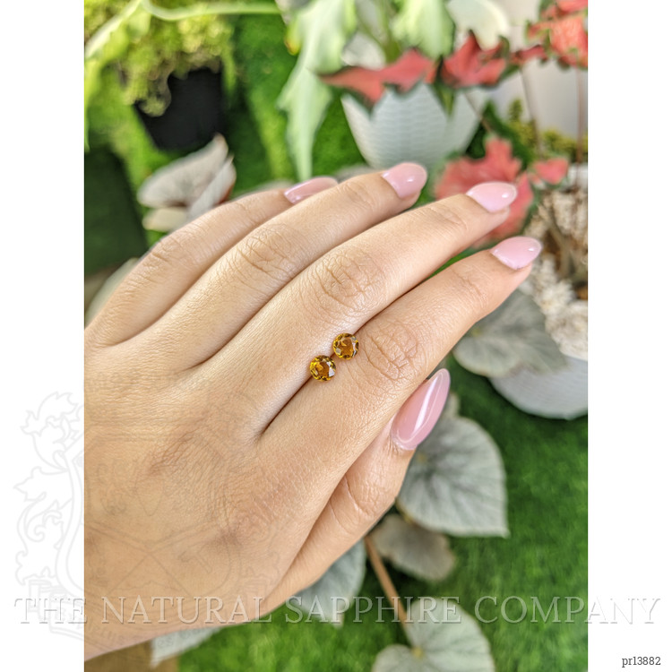 0.81 Ct.Tw. Orangish Yellow Madeira Citrine Pair from Brazil