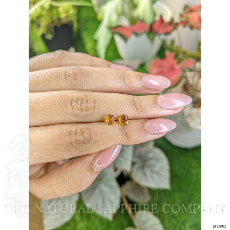 0.81 Ct.Tw. Orangish Yellow Madeira Citrine Pair from Brazil