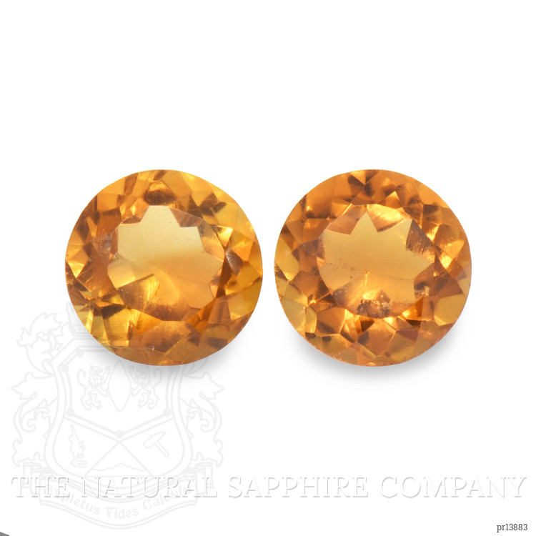 0.92 Ct.Tw. Yellowish Orange Madeira Citrine Pair from Brazil