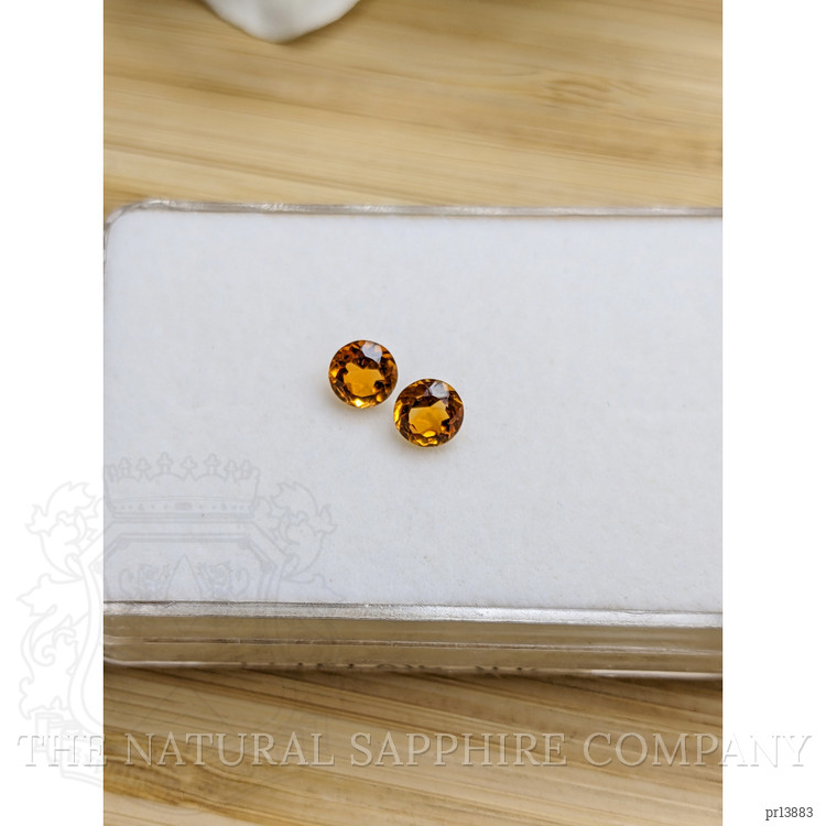 0.92 Ct.Tw. Yellowish Orange Madeira Citrine Pair from Brazil