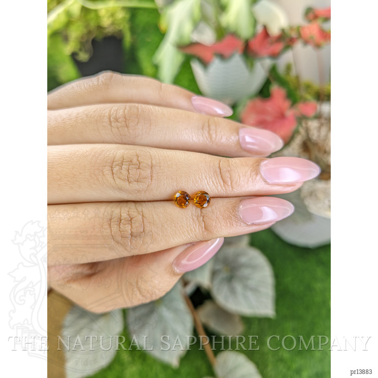 0.92 Ct.Tw. Yellowish Orange Madeira Citrine Pair from Brazil