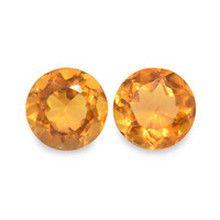 0.88 Ct.Tw. Round Madeira Citrine Pair