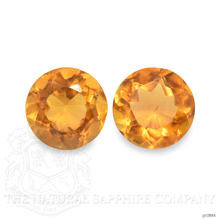 0.88 Ct.Tw. Yellowish Orange Madeira Citrine Pair from Brazil