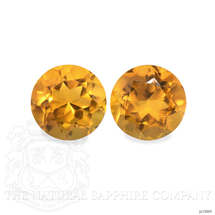 0.95 Ct.Tw. Yellowish Orange Madeira Citrine Pair from Brazil