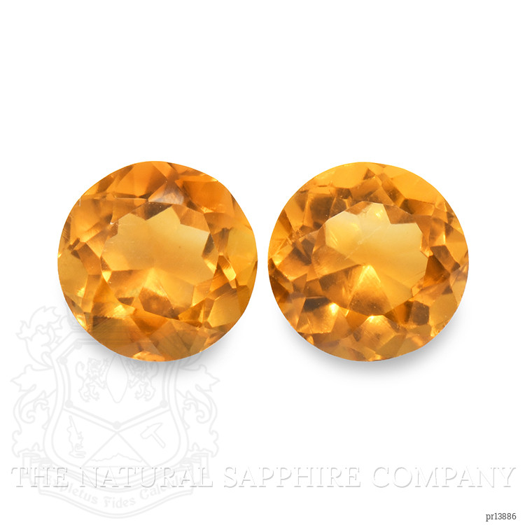 0.96 Ct.Tw. Yellowish Orange Madeira Citrine Pair from Brazil