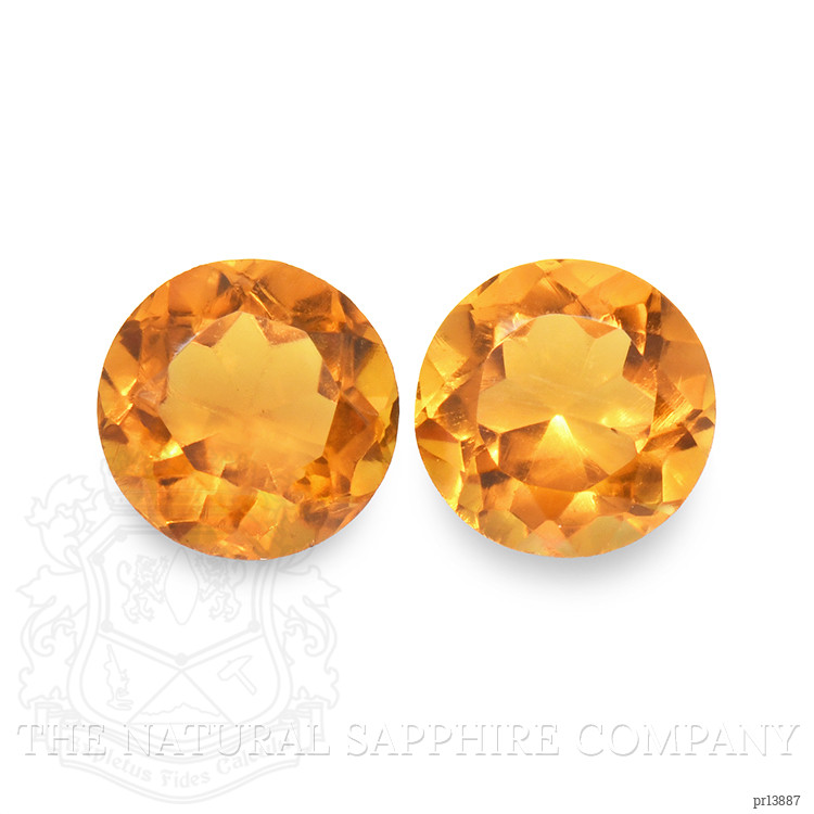 0.91 Ct.Tw. Yellowish Orange Madeira Citrine Pair from Brazil