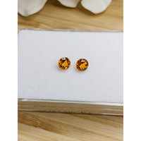 0.91 Ct.Tw.Total Carat Weight Yellowish Orange Madeira Citrine Pair from Brazil Life Style