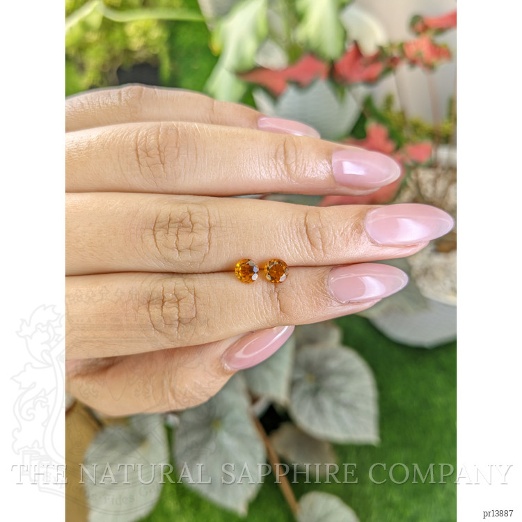 0.91 Ct.Tw. Yellowish Orange Madeira Citrine Pair from Brazil