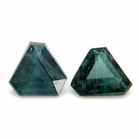 0.80 Ct.Tw.Total Carat Weight Green Grandidierite Pair from Madagascar Video
