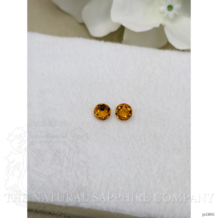 0.84 Ct.Tw. Madeira Citrine Pair from Brazil