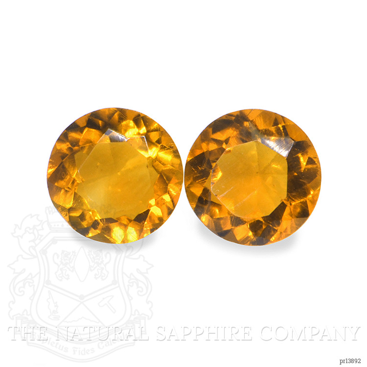 0.79 Ct.Tw. Yellowish Orange Madeira Citrine Pair from Brazil