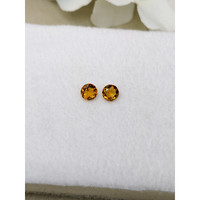 0.79 Ct.Tw.Total Carat Weight Yellowish Orange Madeira Citrine Pair from Brazil Life Style