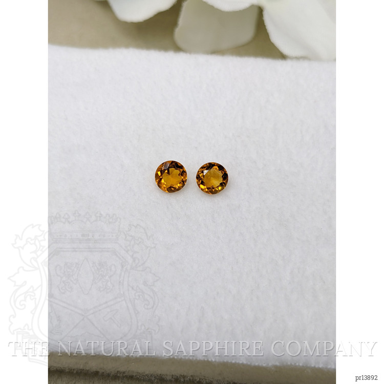 0.79 Ct.Tw. Yellowish Orange Madeira Citrine Pair from Brazil