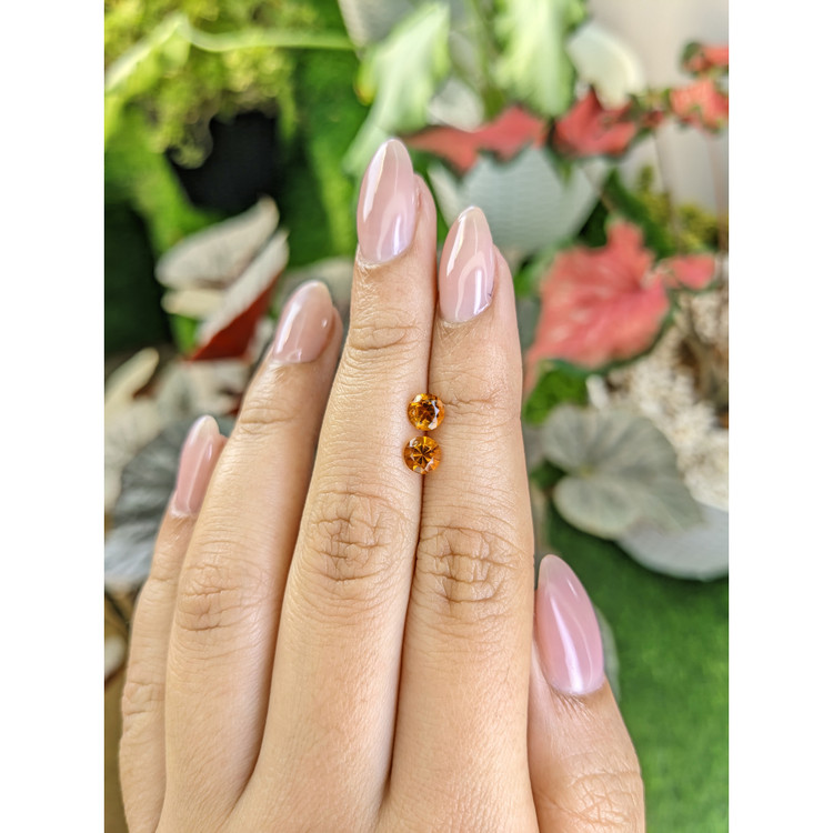 0.87 Ct.Tw. Orange Madeira Citrine Pair from Brazil
