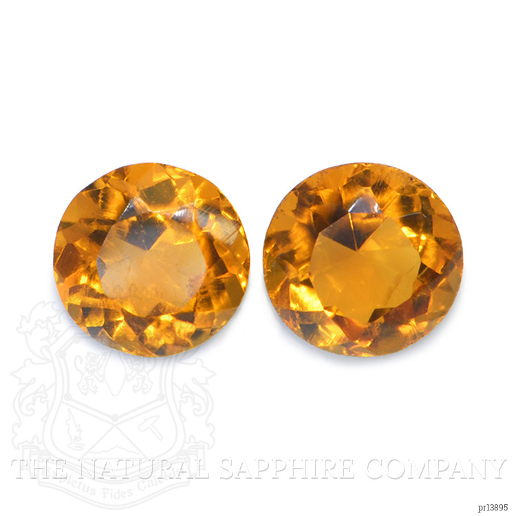 0.91 Ct.Tw. Orange Madeira Citrine Pair from Brazil