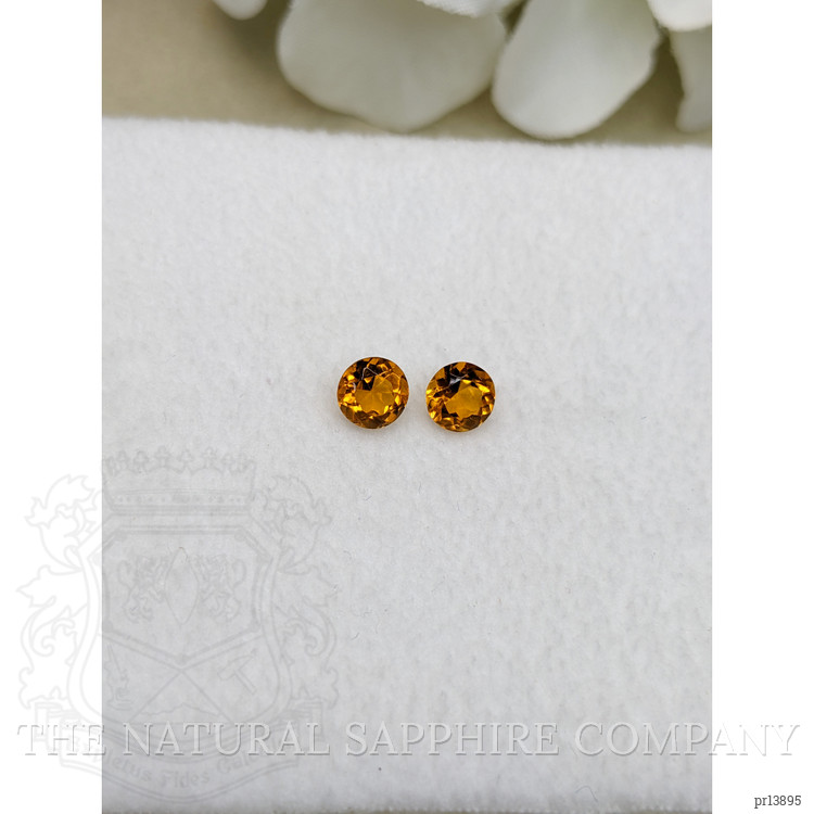 0.91 Ct.Tw. Orange Madeira Citrine Pair from Brazil