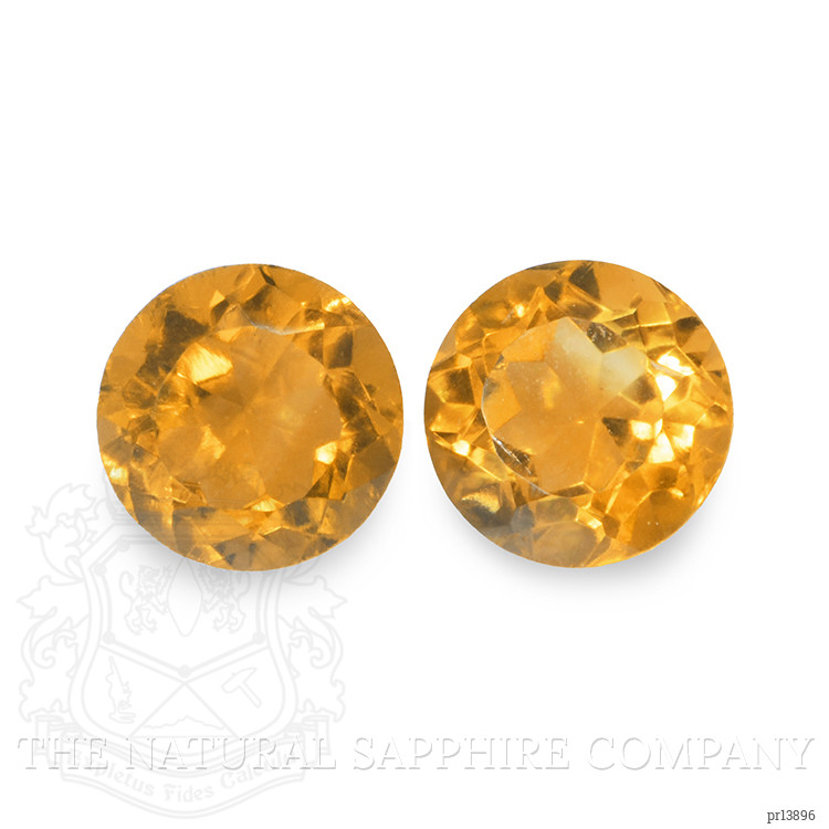 0.94 Ct.Tw. Yellowish Orange Madeira Citrine Pair from Brazil
