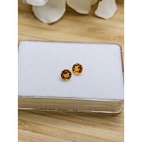 0.94 Ct.Tw.Total Carat Weight Yellowish Orange Madeira Citrine Pair from Brazil Life Style