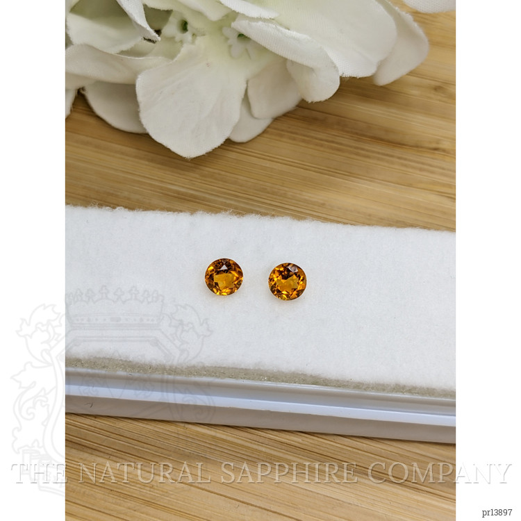 0.88 Ct.Tw. Orange Madeira Citrine Pair from Brazil