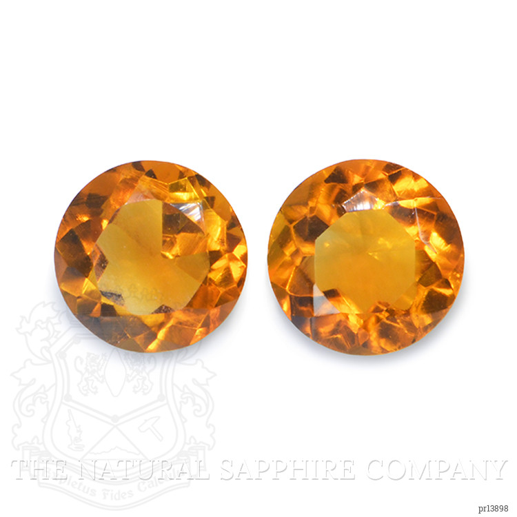 0.84 Ct.Tw. Yellowish Orange Madeira Citrine Pair from Brazil
