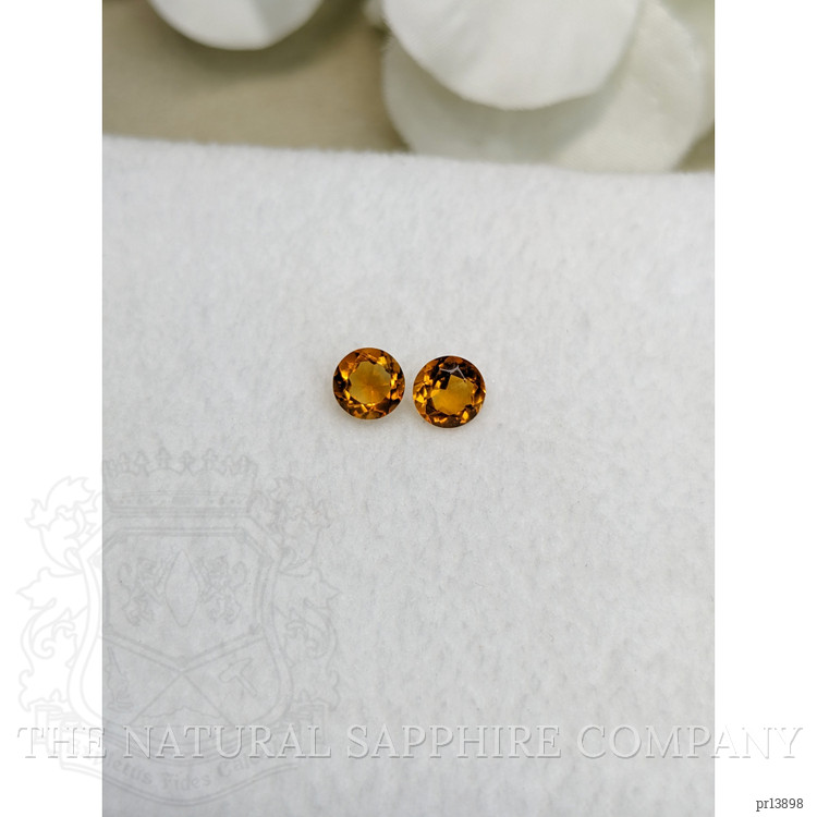0.84 Ct.Tw. Yellowish Orange Madeira Citrine Pair from Brazil