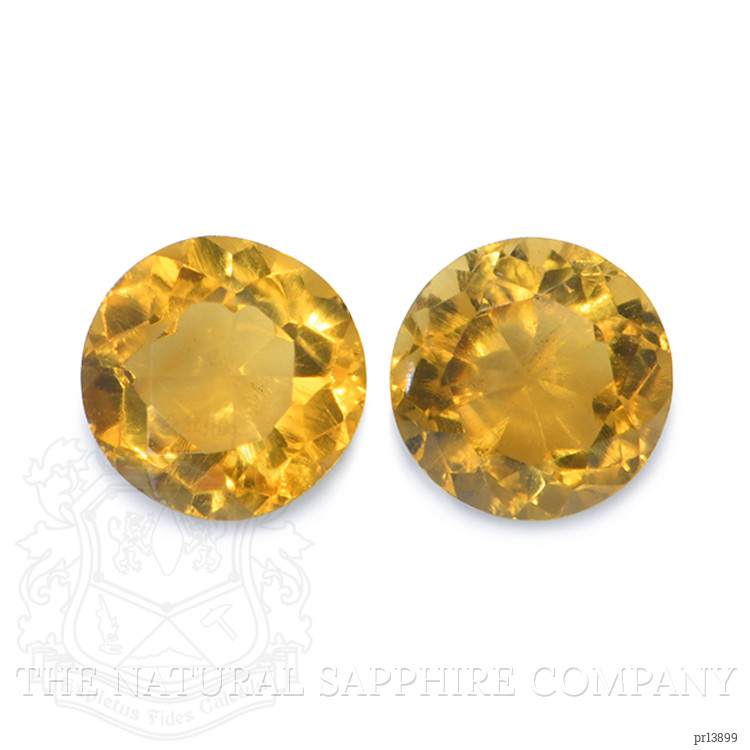 0.89 Ct.Tw. Golden Yellow Madeira Citrine Pair from Brazil