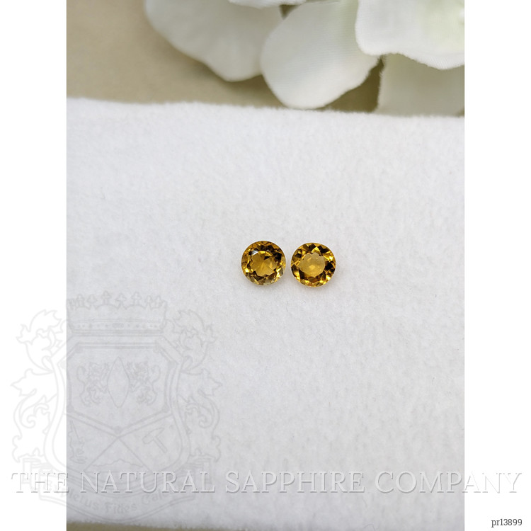 0.89 Ct.Tw. Golden Yellow Madeira Citrine Pair from Brazil
