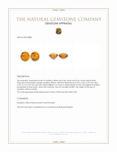 0.90&nbsp;Ct.Tw.Total Carat Weight Orange Madeira Citrine Pair from Brazil Appraisal