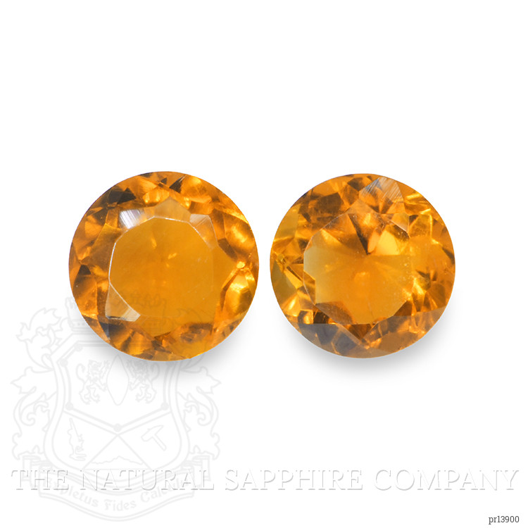 0.90 Ct.Tw. Orange Madeira Citrine Pair from Brazil
