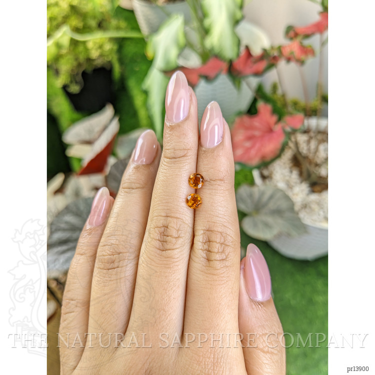 0.90 Ct.Tw. Orange Madeira Citrine Pair from Brazil