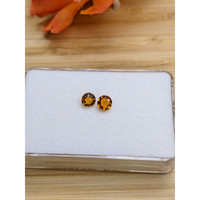 0.84&nbsp;Ct.Tw.Total Carat Weight Orange Madeira Citrine Pair from Brazil Life Style