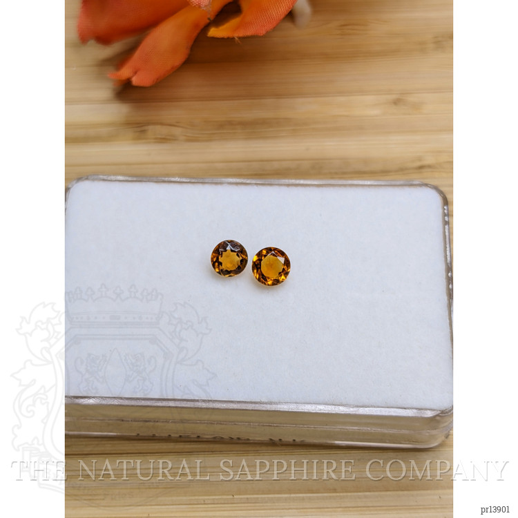 0.84 Ct.Tw. Orange Madeira Citrine Pair from Brazil
