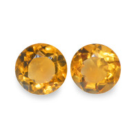 0.88 Ct.Tw. Round Madeira Citrine Pair