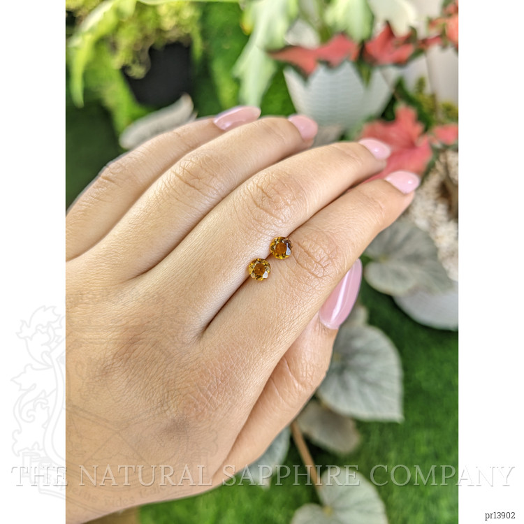 0.88 Ct.Tw. Yellowish Orange Madeira Citrine Pair from Brazil