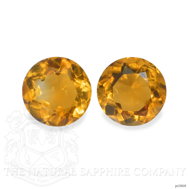 0.86 Ct.Tw. Yellowish Orange Madeira Citrine Pair from Brazil