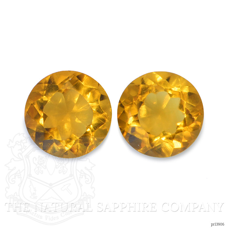 0.88 Ct.Tw. Yellowish Orange Madeira Citrine Pair from Brazil
