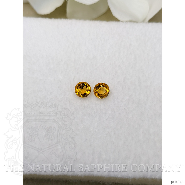 0.88 Ct.Tw. Yellowish Orange Madeira Citrine Pair from Brazil