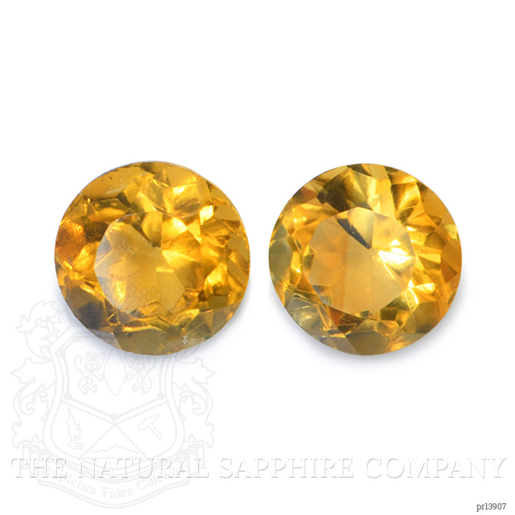 1.00 Ct.Tw. Yellowish Orange Madeira Citrine Pair from Brazil