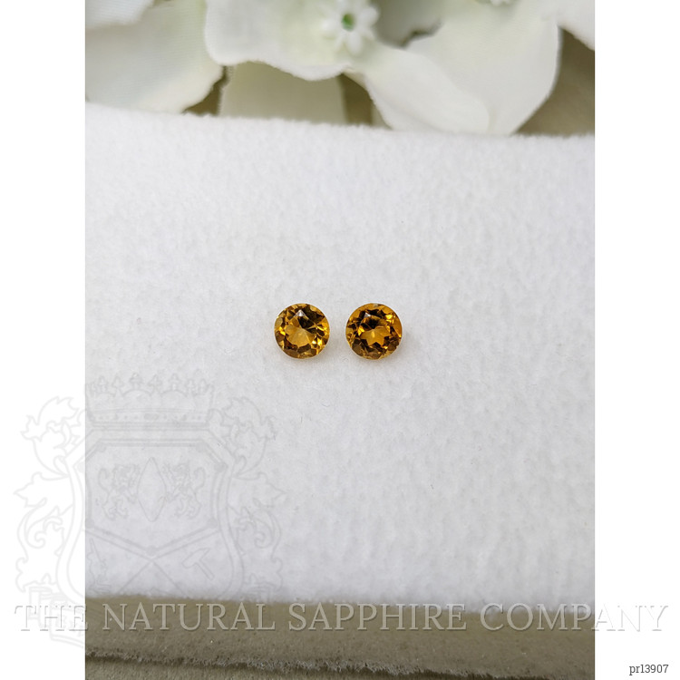 1.00 Ct.Tw. Yellowish Orange Madeira Citrine Pair from Brazil