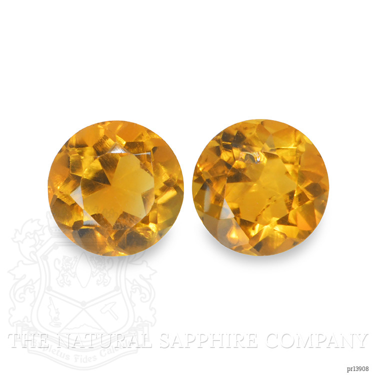 0.90 Ct.Tw. Yellowish Orange Madeira Citrine Pair from Brazil