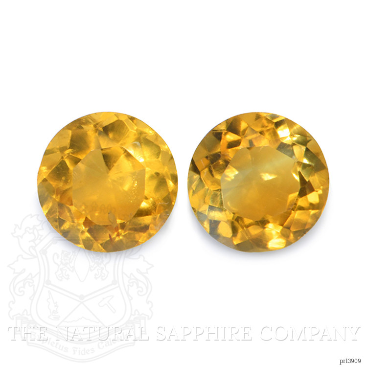 0.88 Ct.Tw. Yellowish Orange Madeira Citrine Pair from Brazil