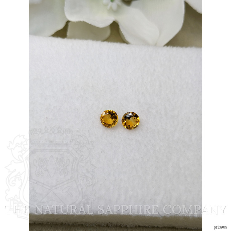 0.88 Ct.Tw. Yellowish Orange Madeira Citrine Pair from Brazil